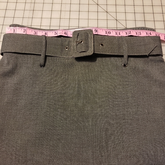 High waisted pencil skirt in charcoal gray - Picture 3 of 6